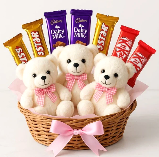 Adorable Teddy & Chocolate Surprise