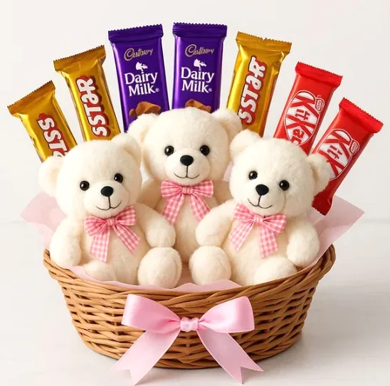 Adorable Teddy & Chocolate Surprise