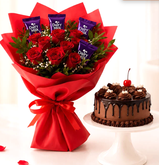 Sweet Traditions Rose & Choco Combo