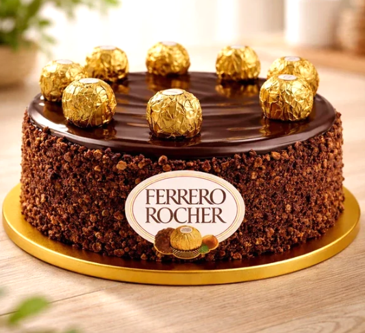 Ferrero Rocher Hazelnut Drizzle Cake