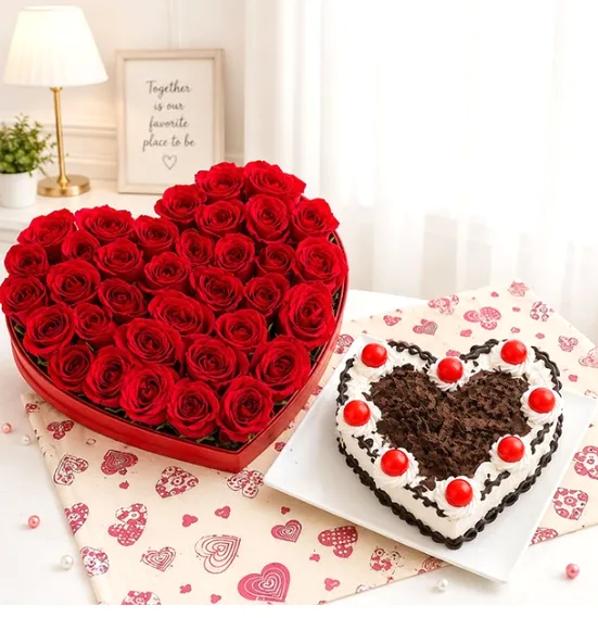 Heartfelt Sweetness Red Rose Combo