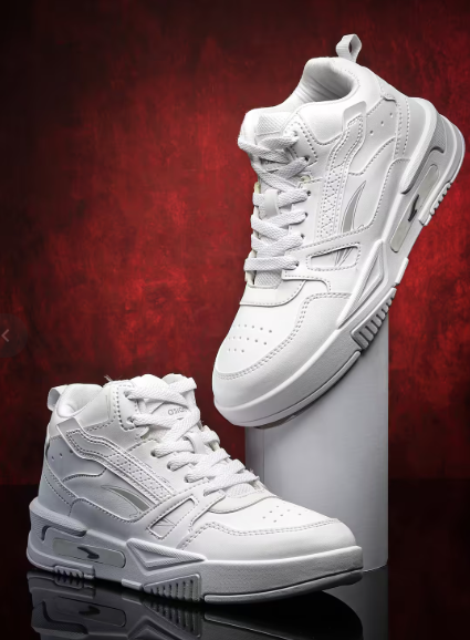 Streetwear Classic White High-Top Sneakers