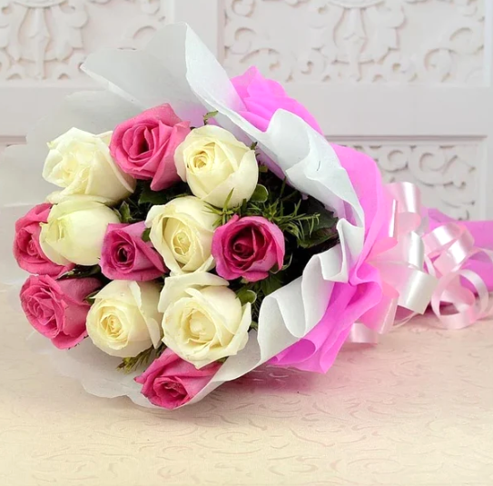 Sweet Passion Pink-White Bouquet