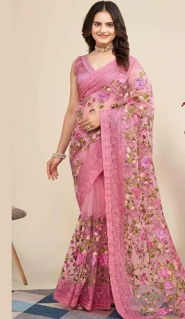 Celebration Glow Designer Chiffon Saree