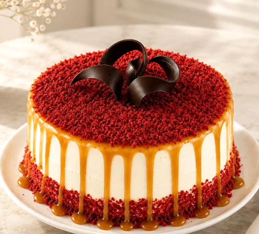 Red Velvet Caramel Craze Cake