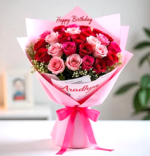 Passionate Romance Dual-Rose Bunch
